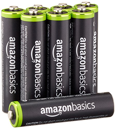 AmazonBasics Vorgeladene Ni-MH AAA-Akkus - Akkubatterien (1.000 Zyklen, typisch 800mAh,  1.2 V ,minimal 750mAh) 8 Stck (Äußere Hülle kann von Darstellung abweichen)
